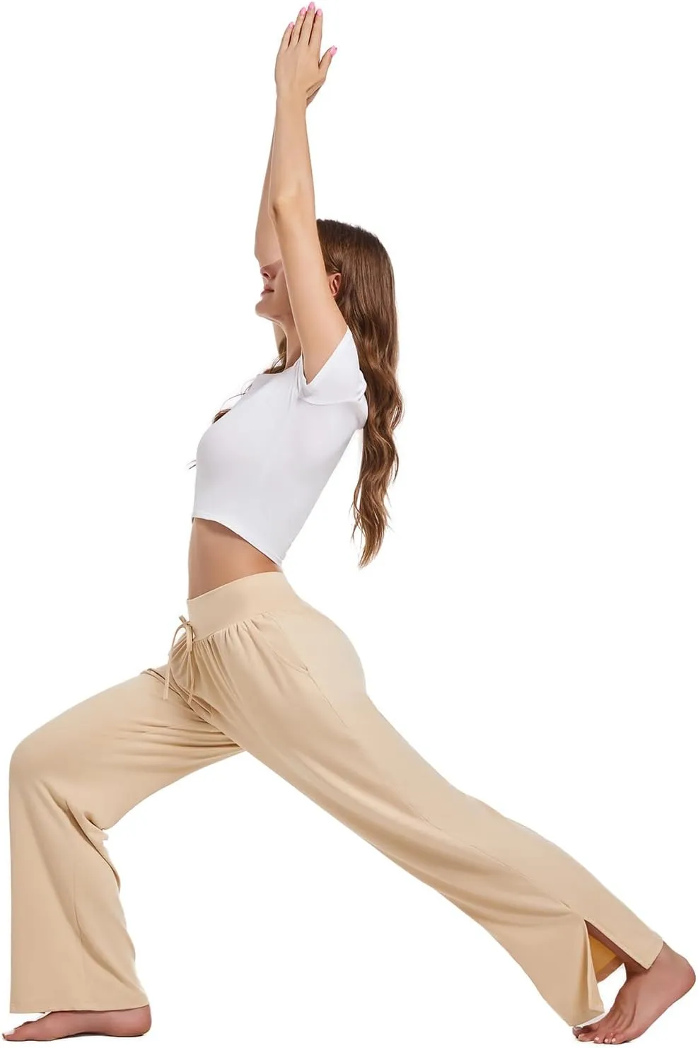 3 Pack Women's Lounge Pants Wide Leg Yoga Sweatpants with Pockets High Waisted Drawstring Lounge Loose Workout Jogger