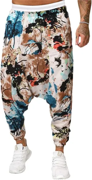 AAPAH Men Baggy Harem Pants Hip-hop Women Wide Leg Trousers Male Casual Long Pantalones Hombre
