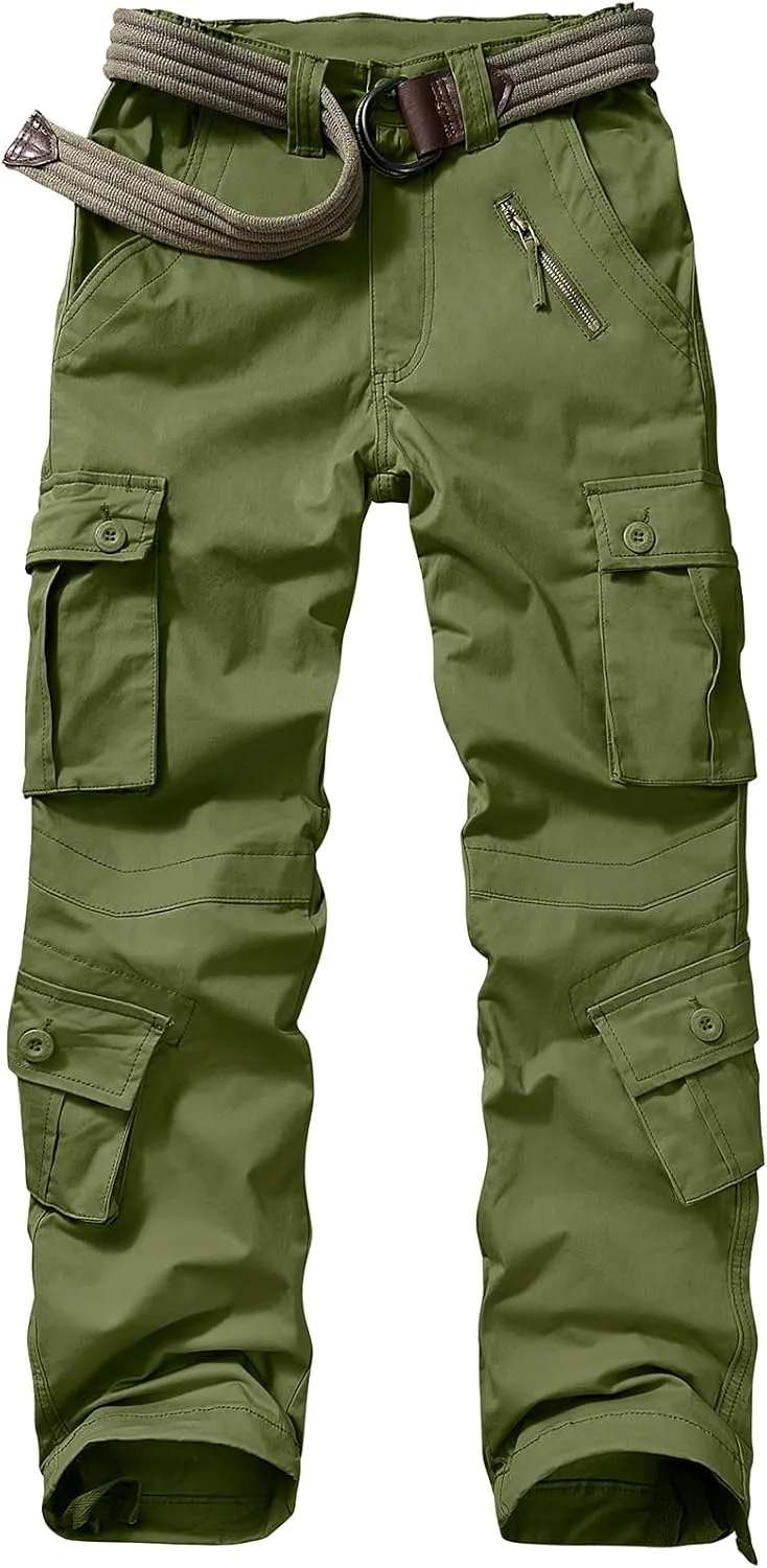 Alfiudad Womens Cargo Pants with Pockets, Women's Casual Military Army Hiking Combat Tactical Work Pants Trousers