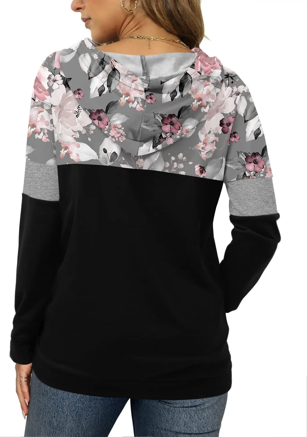 Angerella Hoodies for Women Camo Leopard Print Tops Pullover Hooded Sweatshirt Drawstring with Pocket