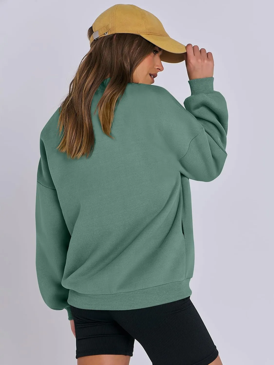 ANRABESS Women's Zip up Oversized Sweatshirts Fleece jacket Coat Long Sleeve Casual Hoodie 2025 Fall Teen Girl Top Clothes