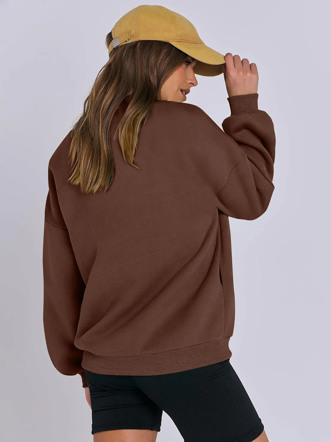 ANRABESS Women's Zip up Oversized Sweatshirts Fleece jacket Coat Long Sleeve Casual Hoodie 2025 Fall Teen Girl Top Clothes
