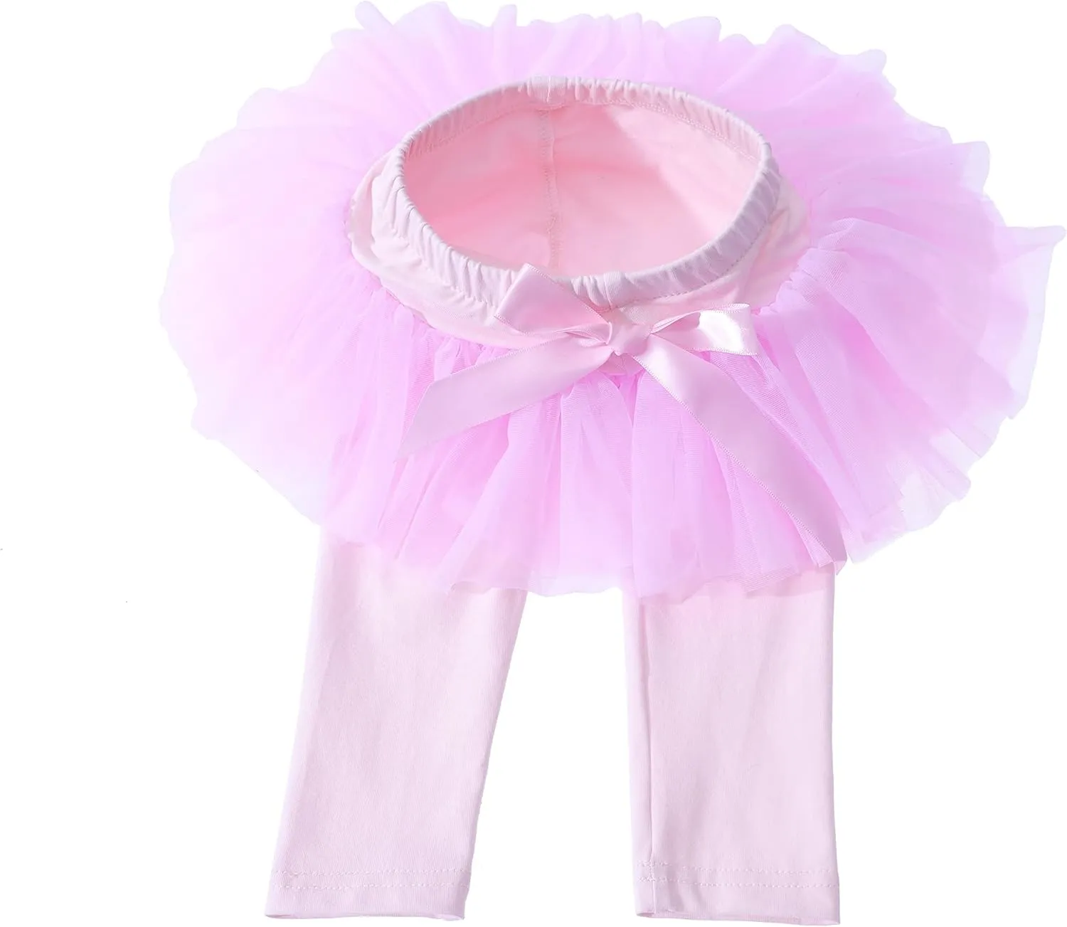 Ashken Baby Toddler Girls' Tutu Leggings Tulle Ruffle Skirted Pants Footless Tights (3 Months-5T)