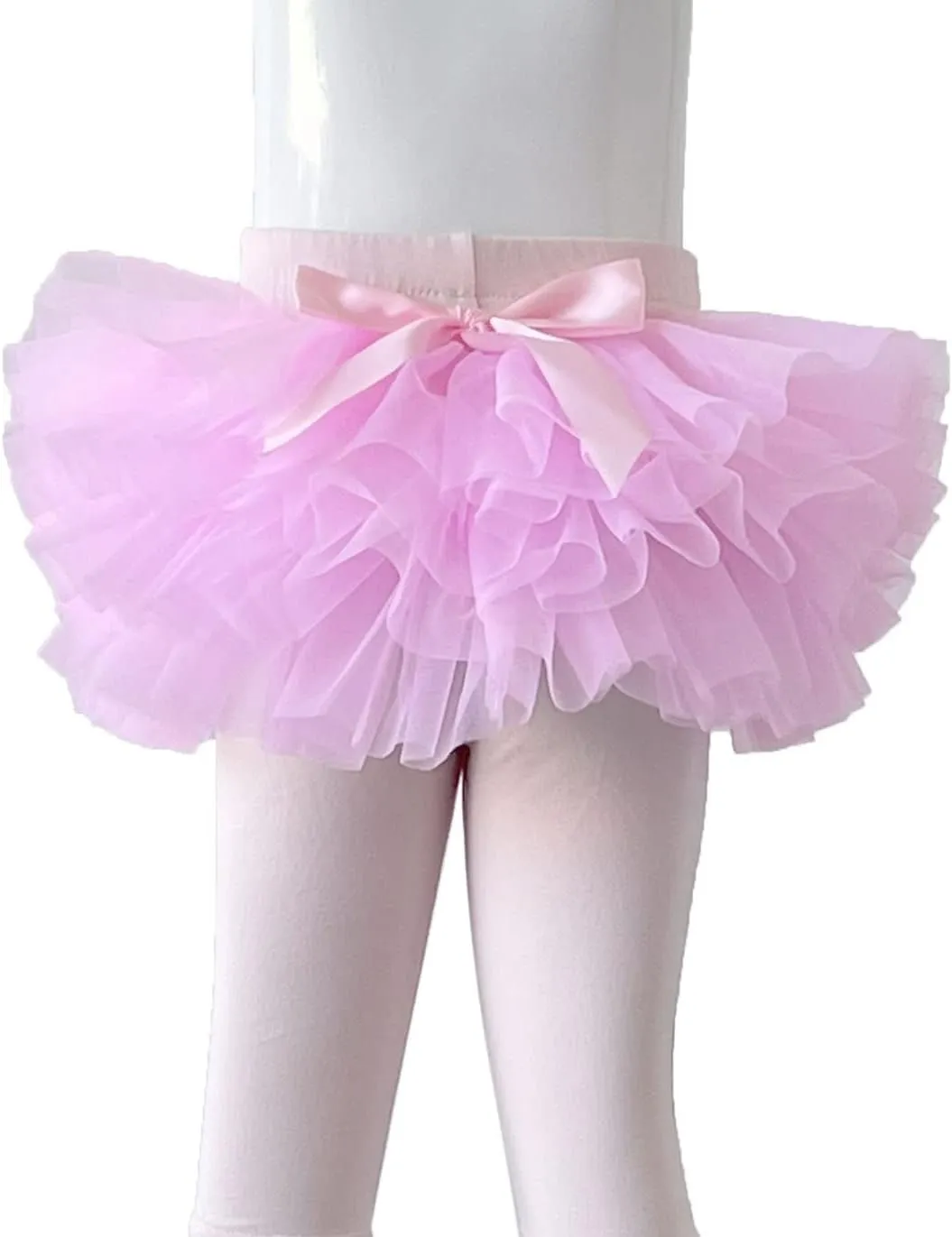 Ashken Baby Toddler Girls' Tutu Leggings Tulle Ruffle Skirted Pants Footless Tights (3 Months-5T)