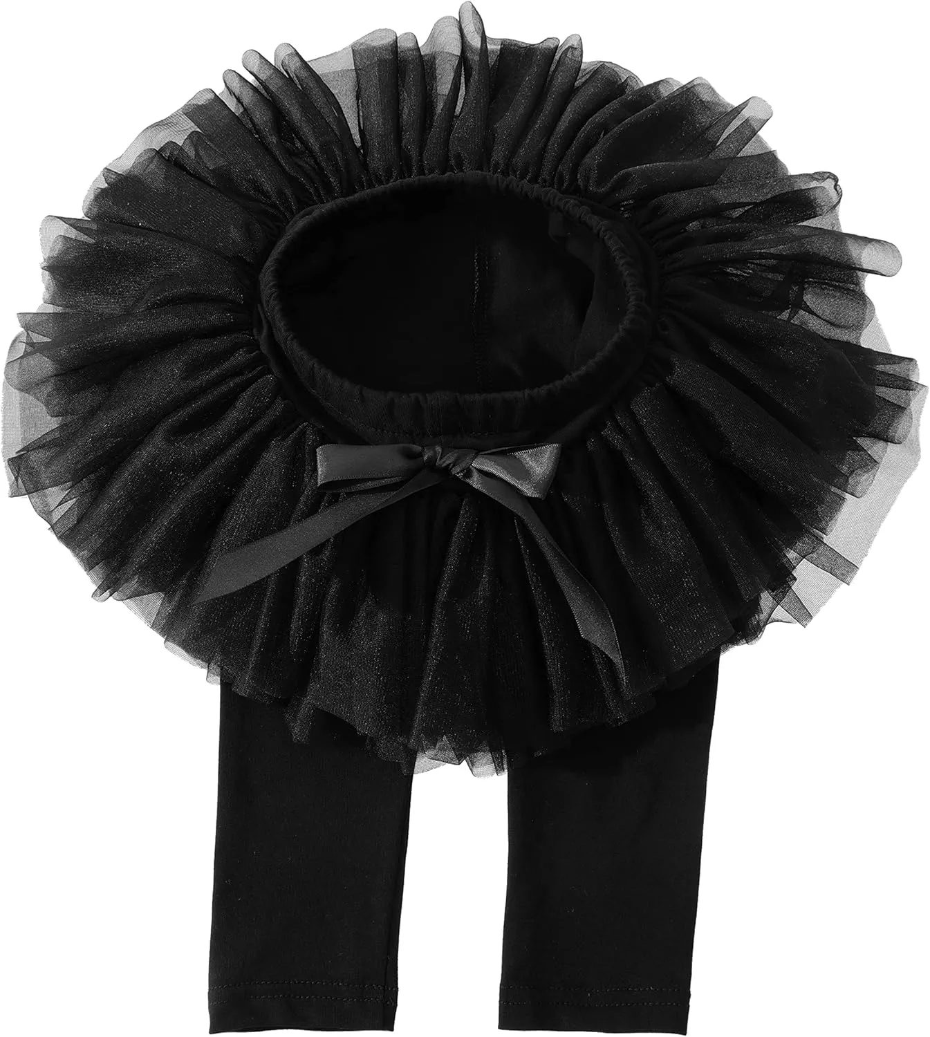 Ashken Baby Toddler Girls' Tutu Leggings Tulle Ruffle Skirted Pants Footless Tights (3 Months-5T)