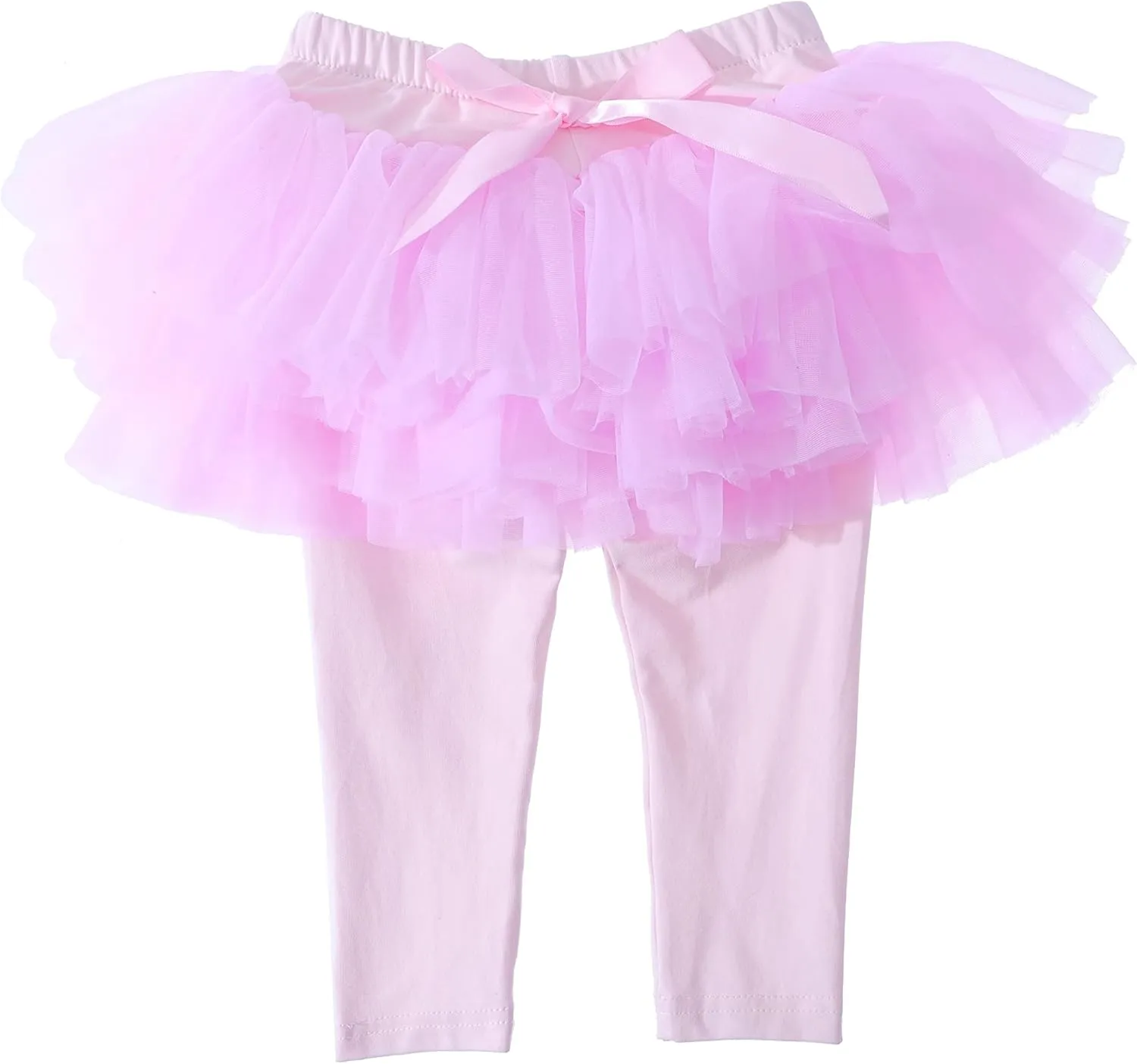 Ashken Baby Toddler Girls' Tutu Leggings Tulle Ruffle Skirted Pants Footless Tights (3 Months-5T)