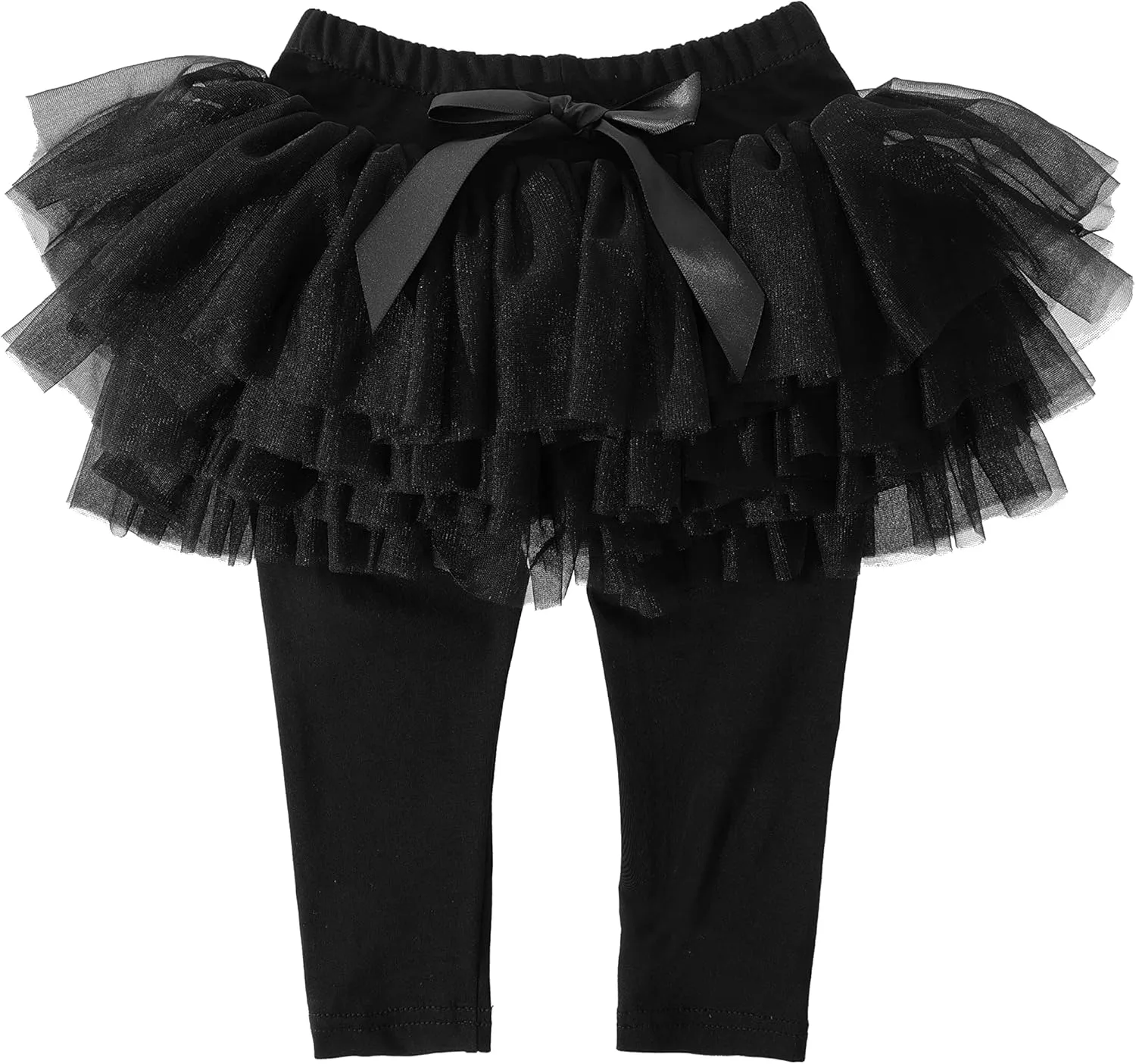Ashken Baby Toddler Girls' Tutu Leggings Tulle Ruffle Skirted Pants Footless Tights (3 Months-5T)