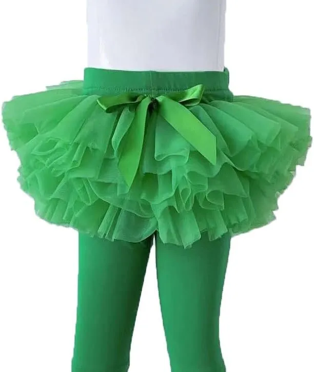 Ashken Baby Toddler Girls' Tutu Leggings Tulle Ruffle Skirted Pants Footless Tights (3 Months-5T)