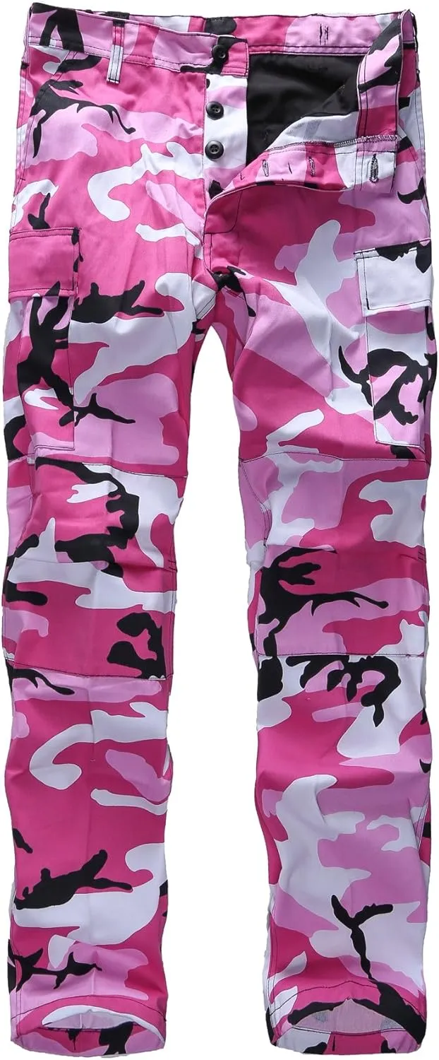BACKBONE Mens Casual Camouflage Cargo Pants Army Military BDU Pants
