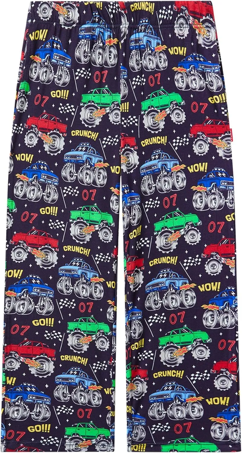 Bamboo Viscose Toddler Boys Wide Leg Pajama Pants Elastic Waist Pajama Bottom with Pockets