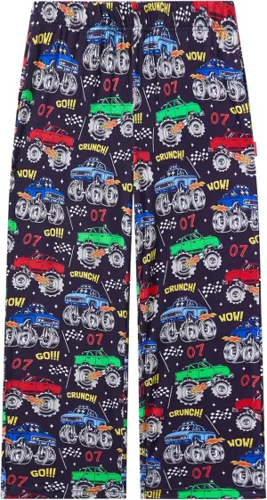 Bamboo Viscose Toddler Boys Wide Leg Pajama Pants Elastic Waist Pajama Bottom with Pockets