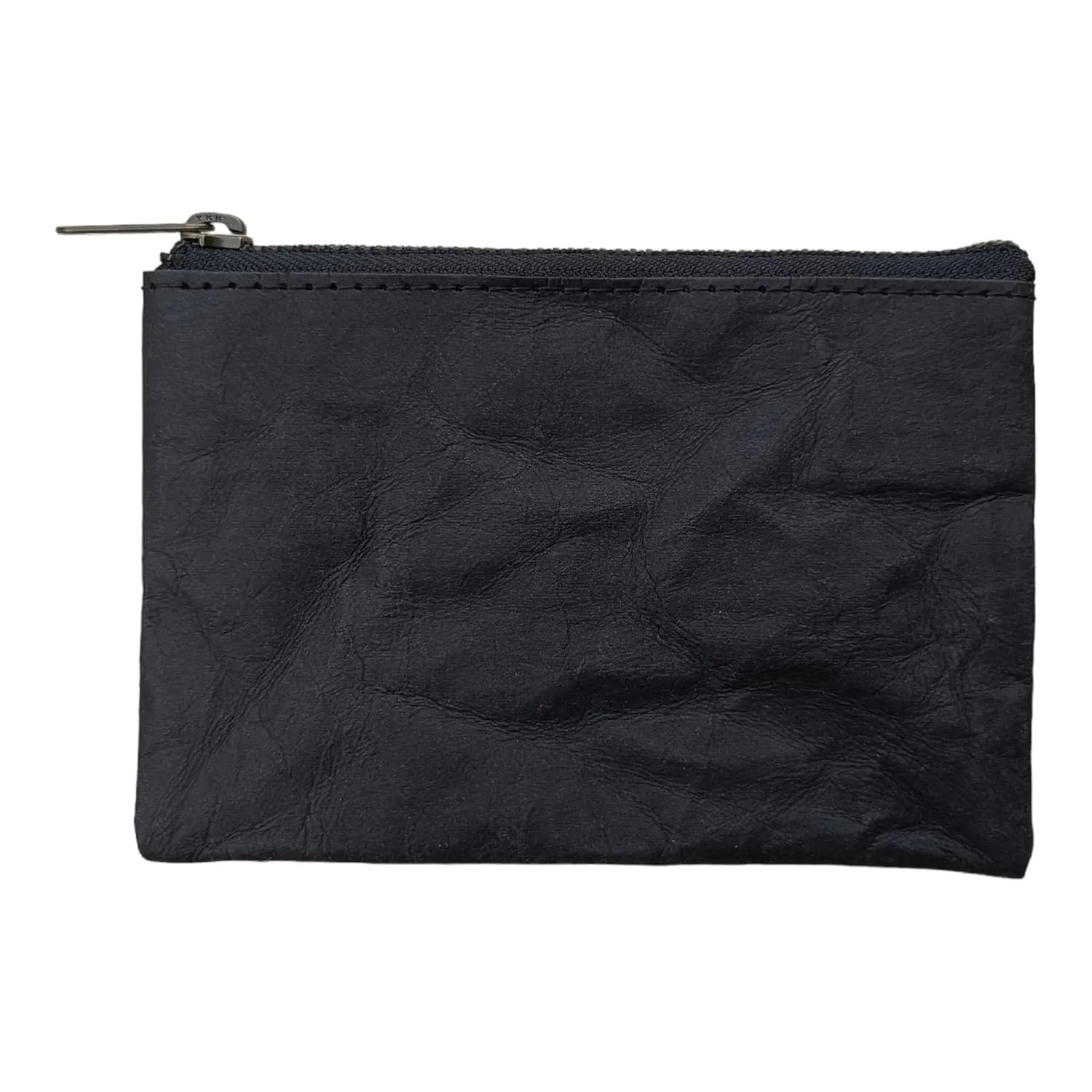 BelltaStudio | Washable Kraft Travel Pouch Bags, All Black color, 3.5 x 5.25 inches, YKK Zipper, Durable, Compact Size