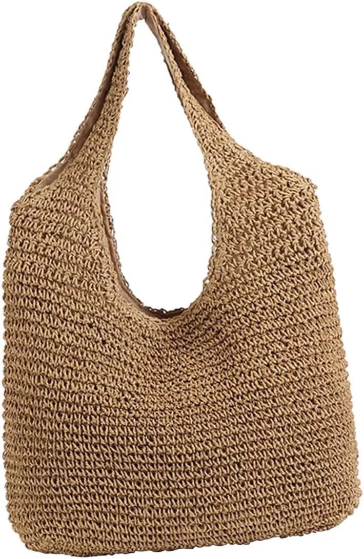 BESTYASH Fashion Weaving Bag Ladies Wallet Trendy Beach Bag Woven Tote Bag Tote Handbags Pouch Beach Bag Woman