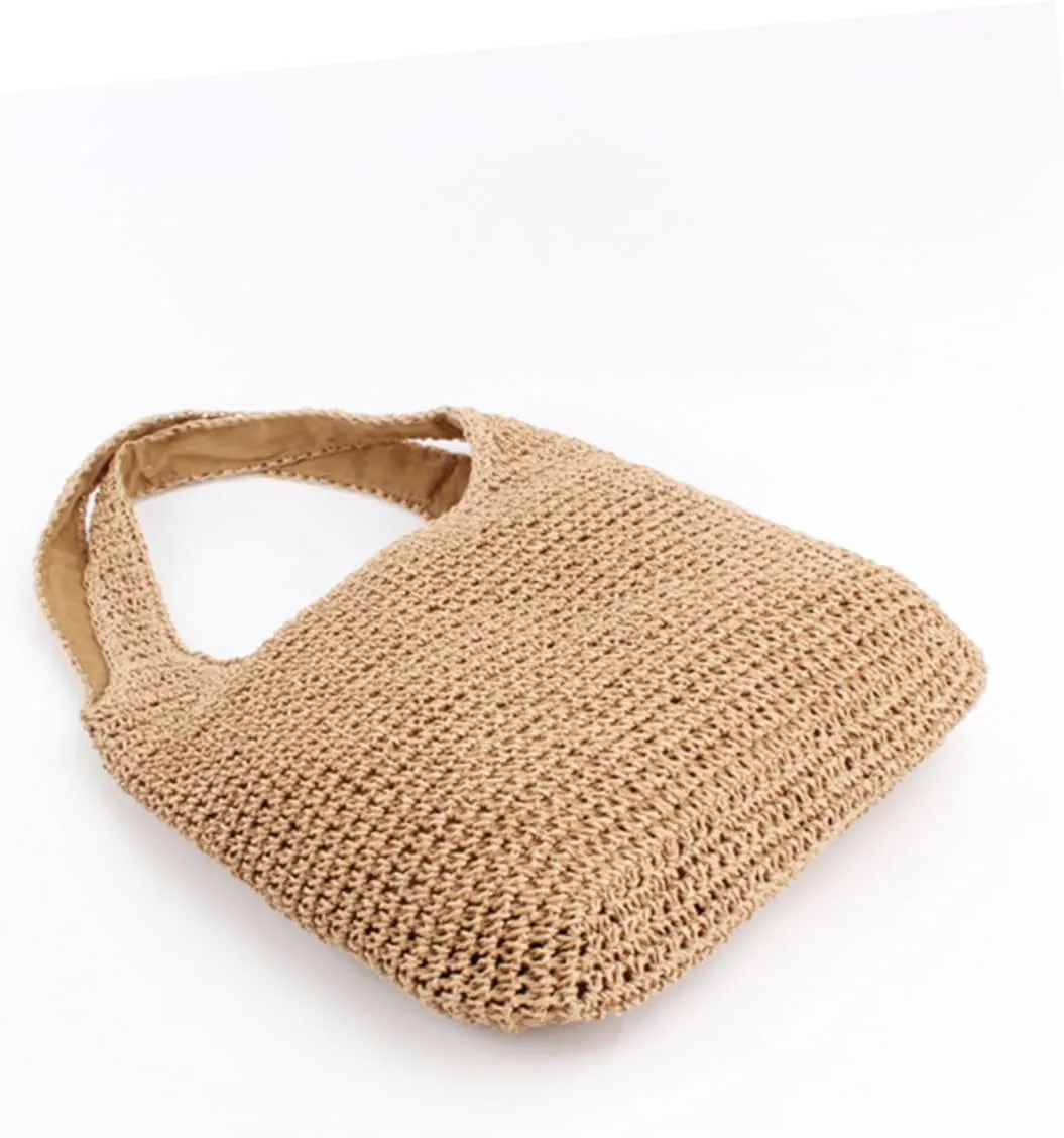 BESTYASH Fashion Weaving Bag Ladies Wallet Trendy Beach Bag Woven Tote Bag Tote Handbags Pouch Beach Bag Woman