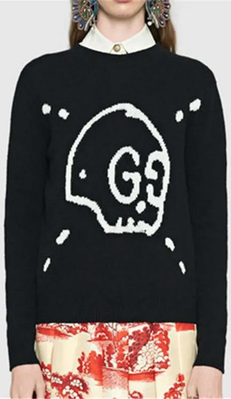 Black GG Ghost Knit Sweater