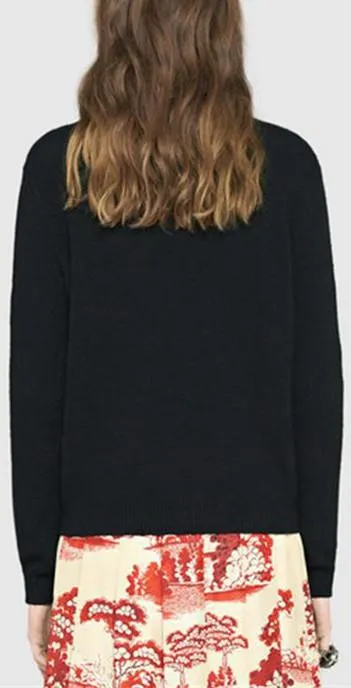 Black GG Ghost Knit Sweater