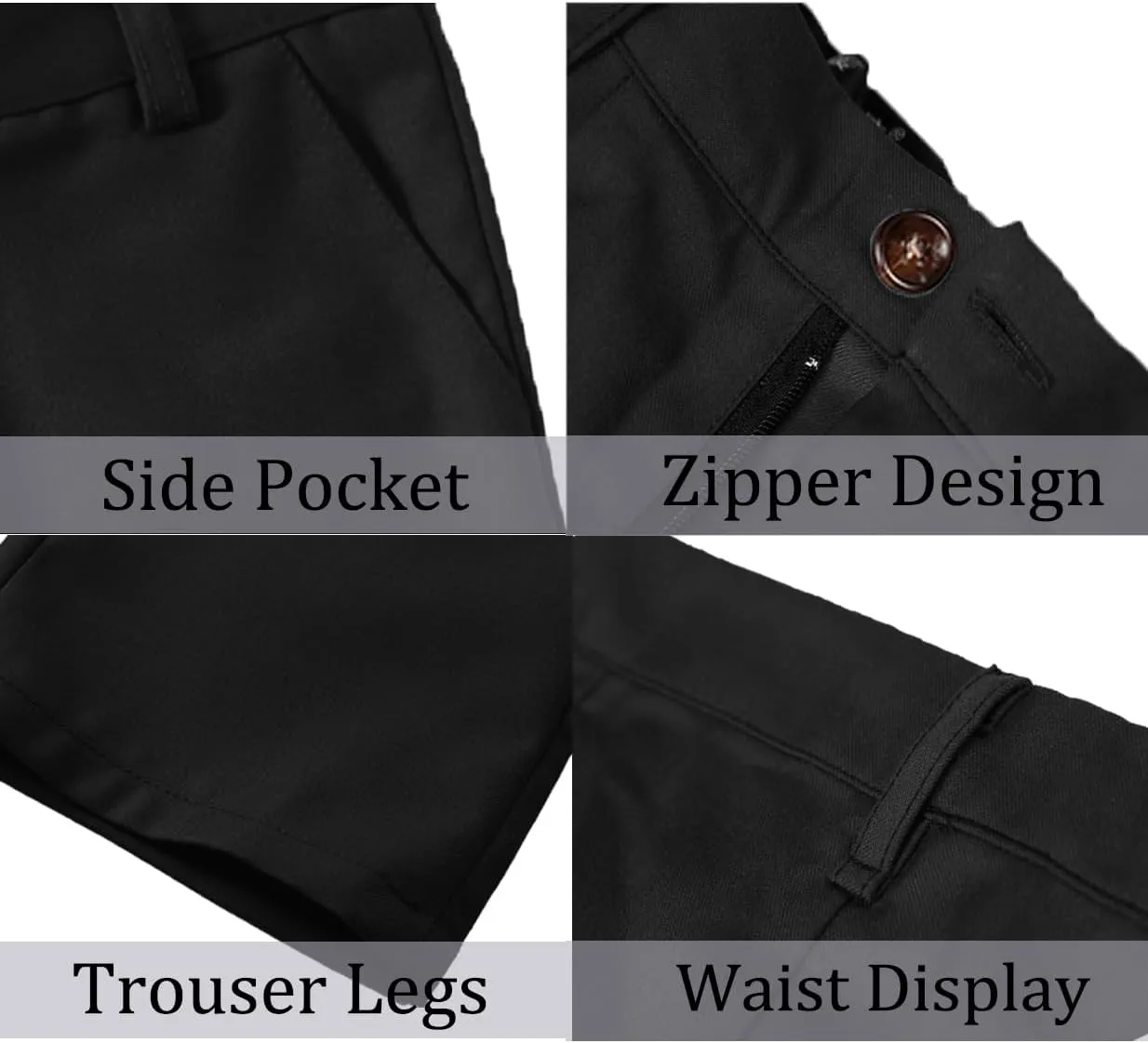 Boys Dress Pants Flat Front School Uniform Pants for Boys Toddler Kids Formal Boys Suit Pants