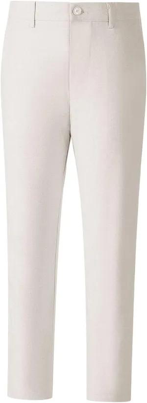 Boys' Linen Pants Lightweight Flat Front Dress Pants Kids School Uniform