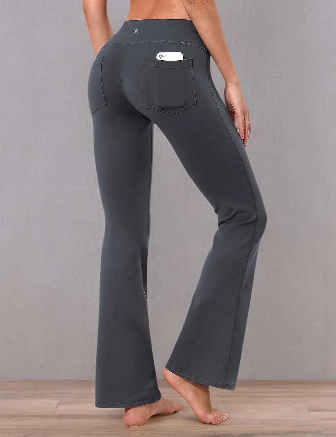 BUBBLELIME 29"/31"/33"/35" 3 Styles Women's Bootcut Yoga Pants Basic/Back Pockets High Waist Workout Tummy Control Flare
