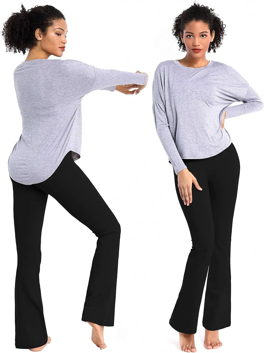 BUBBLELIME 29"/31"/33"/35" 3 Styles Women's Bootcut Yoga Pants Basic/Back Pockets High Waist Workout Tummy Control Flare