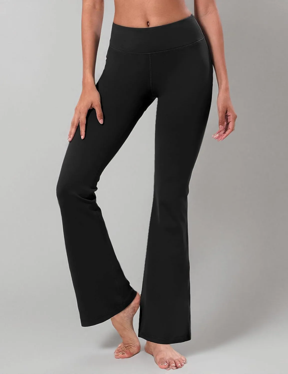 BUBBLELIME 29"/31"/33"/35" 3 Styles Women's Bootcut Yoga Pants Basic/Back Pockets High Waist Workout Tummy Control Flare