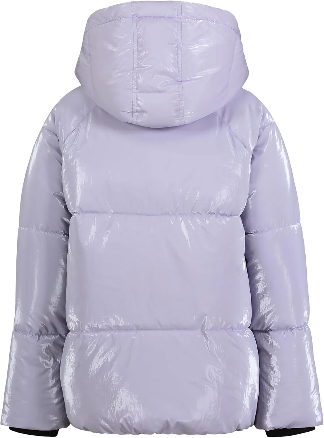 Calvin Klein Girls' Short Length Hooded Winter Puffer Jacket with Fleece Lining