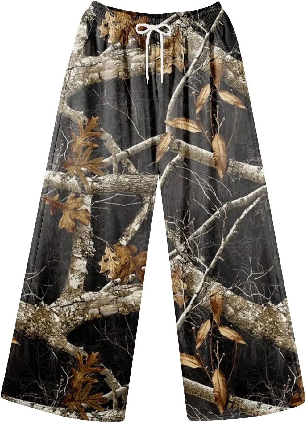 Camo Pants Women High Straight Wide Leg Waist Pant Drape Fashion Loose Trousers Business Casual Camouflage Work Pants