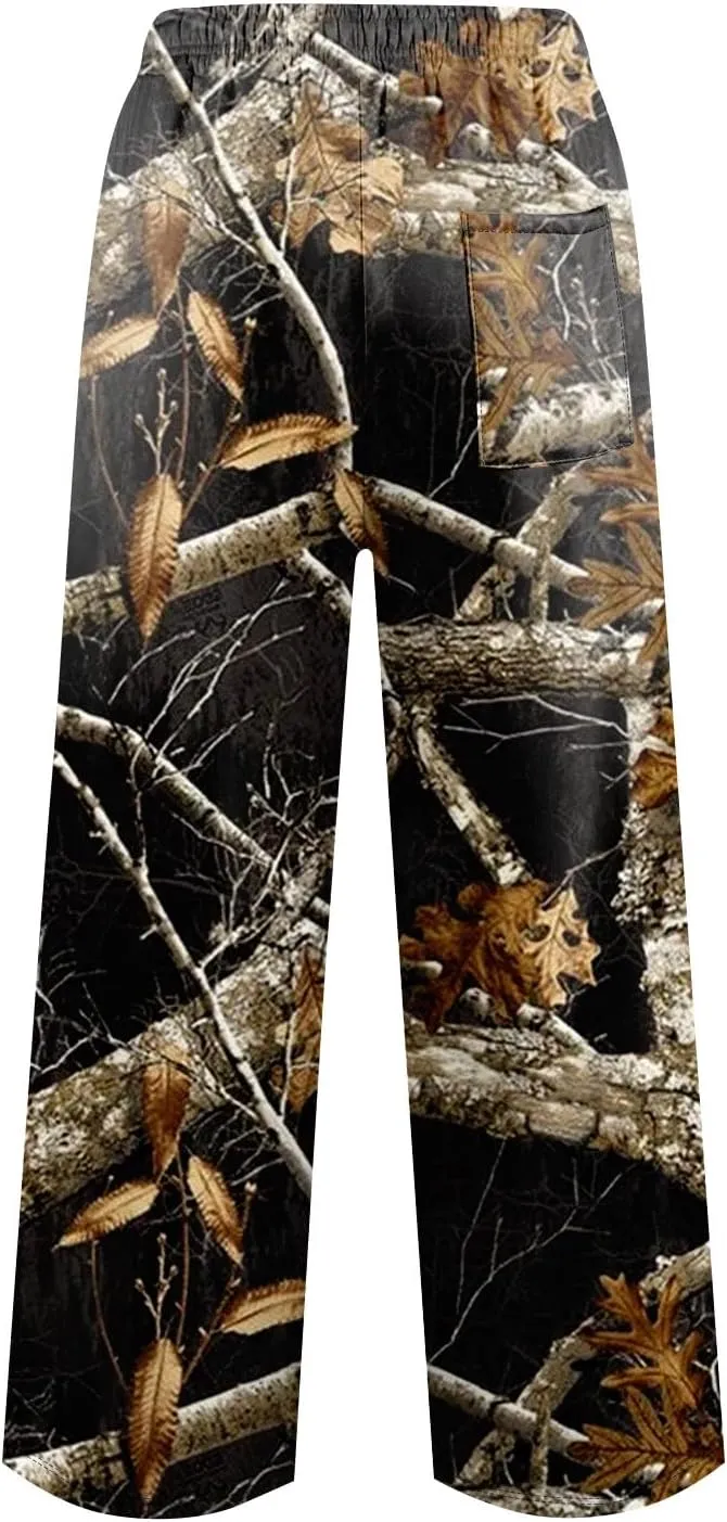 Camo Pants Women High Straight Wide Leg Waist Pant Drape Fashion Loose Trousers Business Casual Camouflage Work Pants