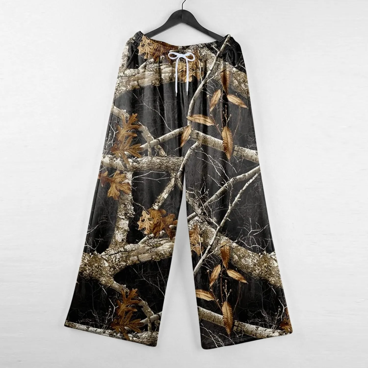 Camo Pants Women High Straight Wide Leg Waist Pant Drape Fashion Loose Trousers Business Casual Camouflage Work Pants