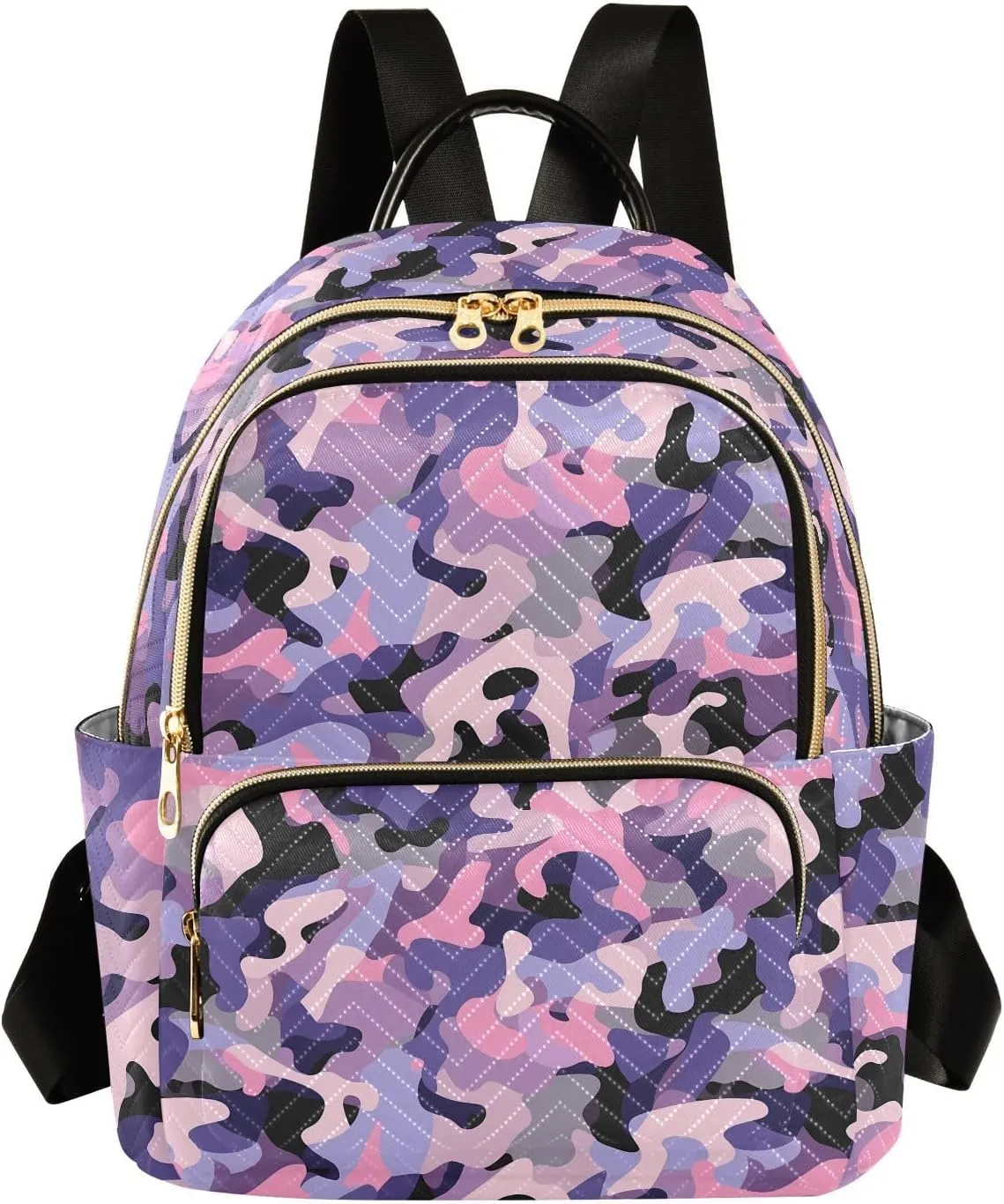 Camouflage Purple Pink 14 Inch women fashion backpack for women backpack diaper bag for ladies,teen girls