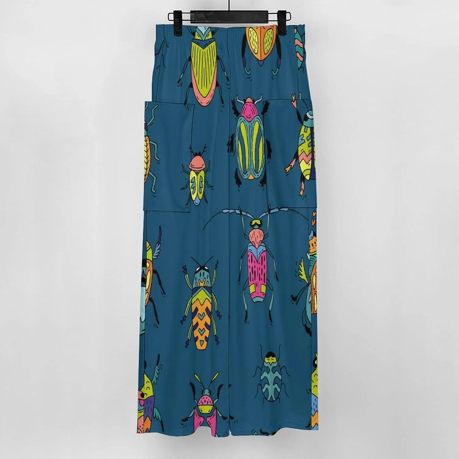 Cartoon Bug And Beetle Women's Casual Pants Yoga Loose Wide Legs Trousers with Pockets High Waist