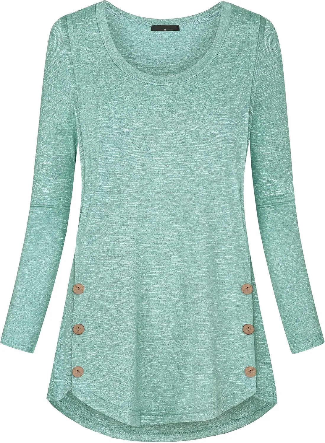 connche Women's Button Side Maternity Tunic Nursing Tops for Breastfeeding