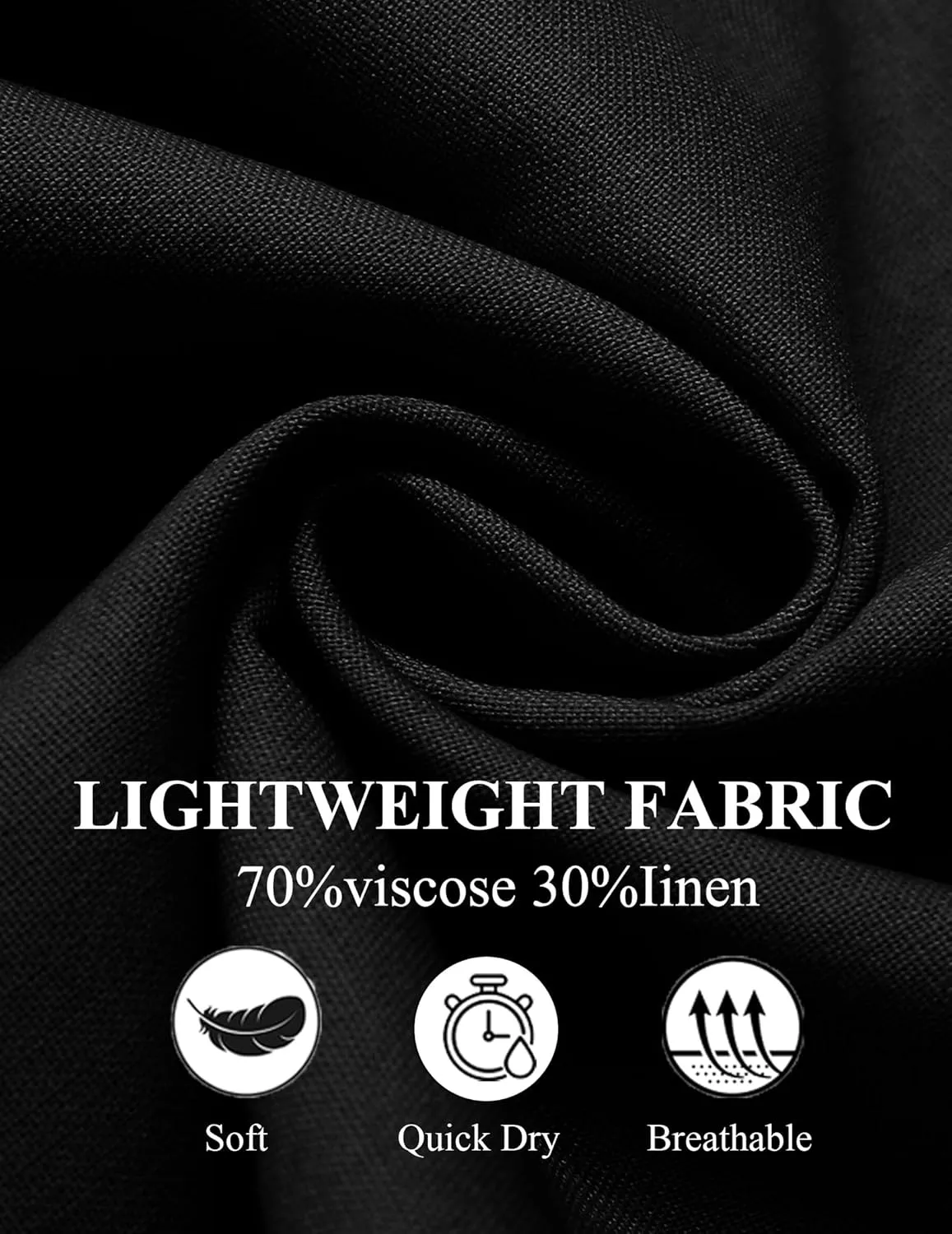 COOFANDY Men's Linen Harem Capri Pants Lightweight Loose 3/4 Shorts Drawstring Elastic Waist Casual Beach Boho Yoga Trousers