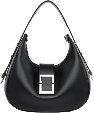 Crescent Shoulder Bag for Women Small Trendy Tote Purse Vegan Leather Clutch Handbag Satchel Adjustable Strap