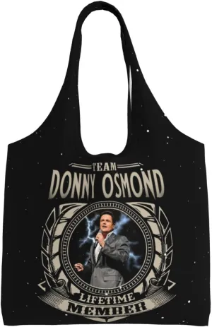 Donny Musics Osmond Shoulder Canvas Tote for Women Weekender Handbag Reusable Grocery Shopping Bag