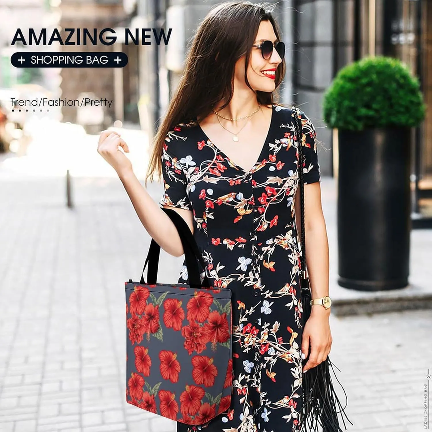 Floral Frangipani Flowers Hobo Handbags With Zipper Women's Tote Handbags