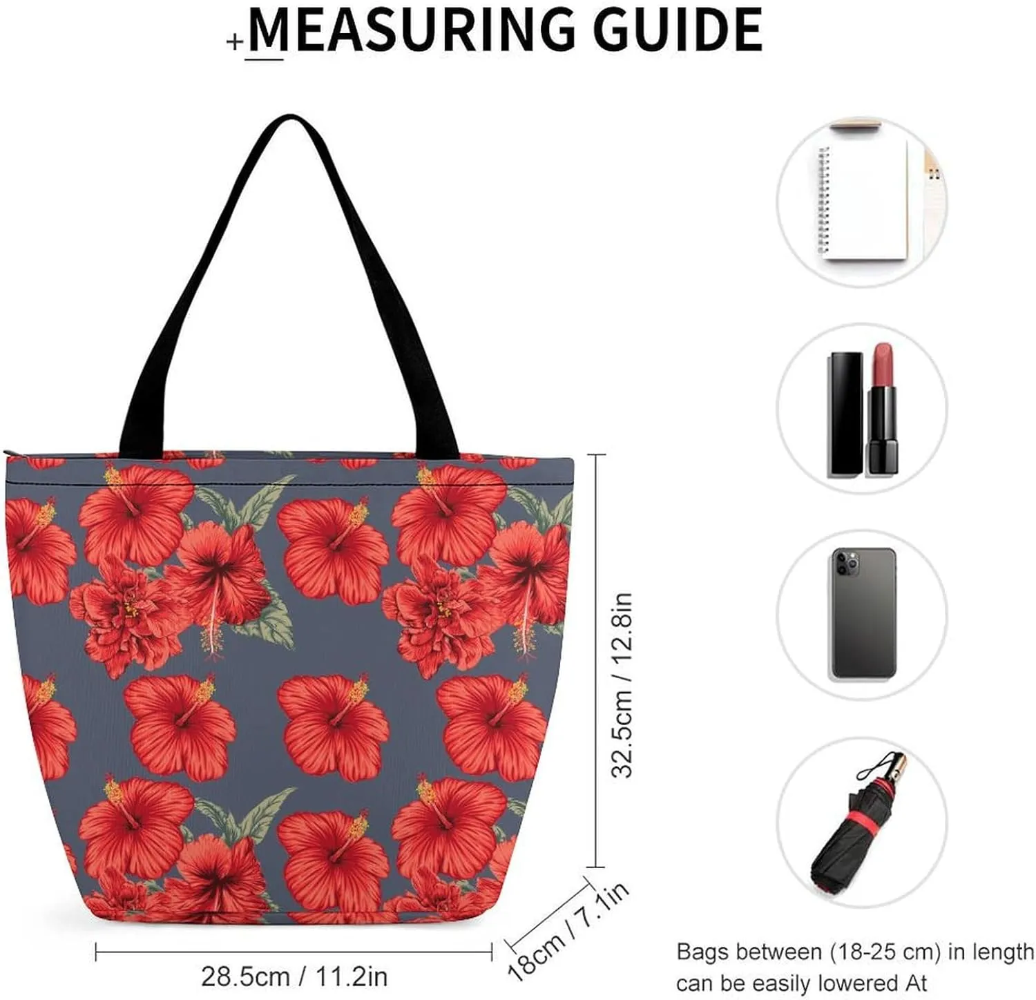 Floral Frangipani Flowers Hobo Handbags With Zipper Women's Tote Handbags