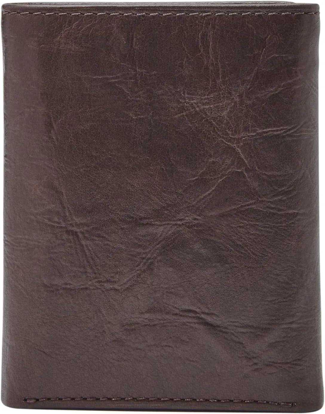 Fossil Men's Neel Leather Trifold with ID Window Wallet, Brown, (Model: ML3869200)