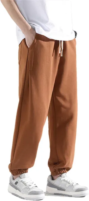 FULBHPRINT Men's Jogger Sweatpants Drawstring Streetwear Casual Baggy Trousers Cotton Loose Harem Pant Plus Size