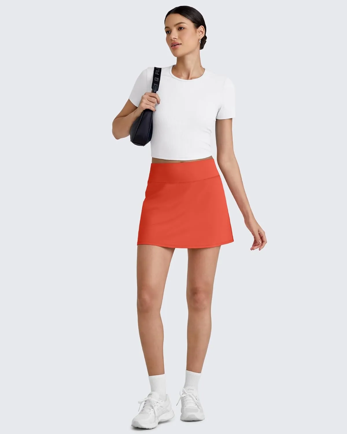 G4Free Barefeel 15" Tennis Skirts for Women High Waisted A Line Casual Athletic Golf Skorts Inner Shorts with 2 Pockets