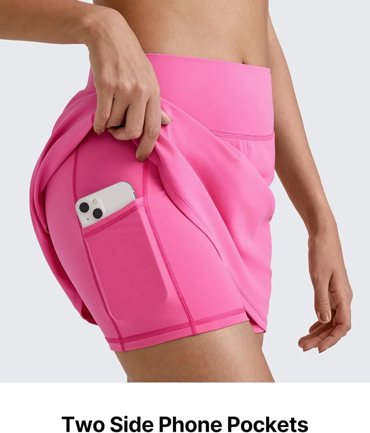 G4Free Barefeel 15" Tennis Skirts for Women High Waisted A Line Casual Athletic Golf Skorts Inner Shorts with 2 Pockets