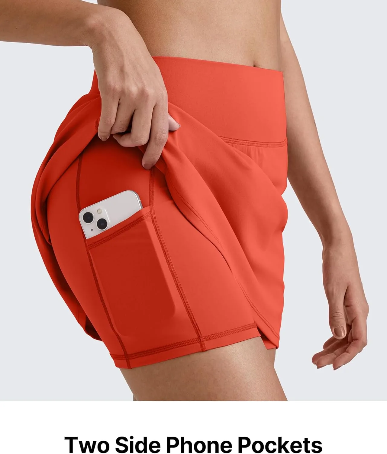 G4Free Barefeel 15" Tennis Skirts for Women High Waisted A Line Casual Athletic Golf Skorts Inner Shorts with 2 Pockets