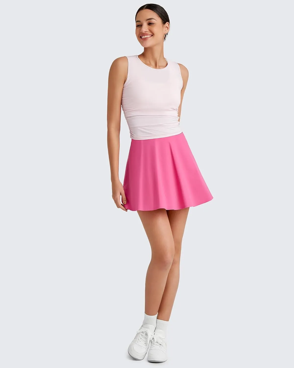 G4Free Tennis Skirts for Women Elastic Waist Pleated Casual Athletic Golf Pickleball Skorts with Pockets