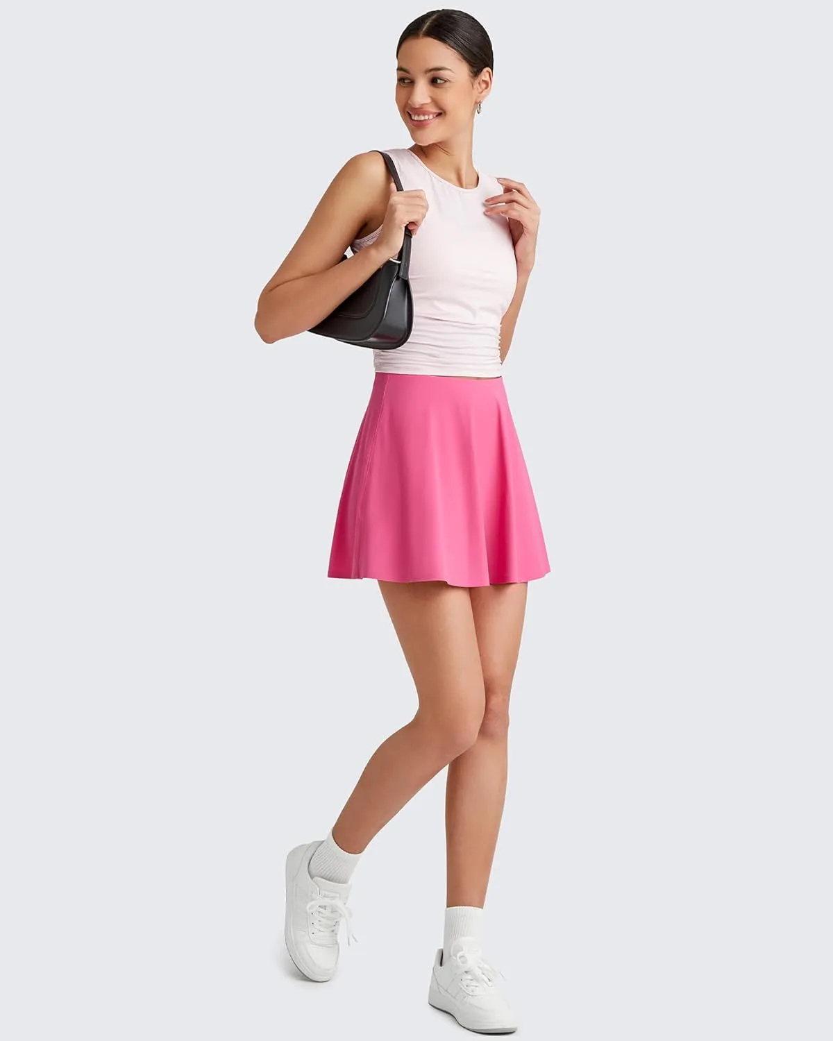 G4Free Tennis Skirts for Women Elastic Waist Pleated Casual Athletic Golf Pickleball Skorts with Pockets