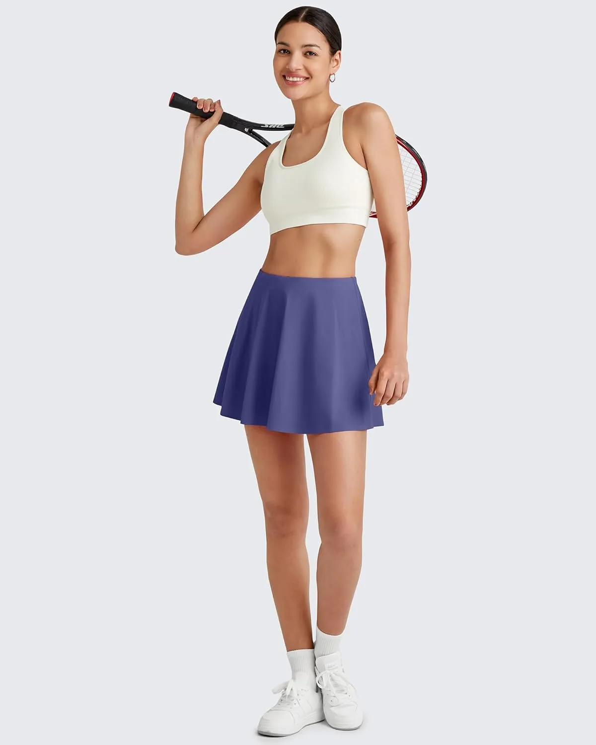 G4Free Tennis Skirts for Women Elastic Waist Pleated Casual Athletic Golf Pickleball Skorts with Pockets