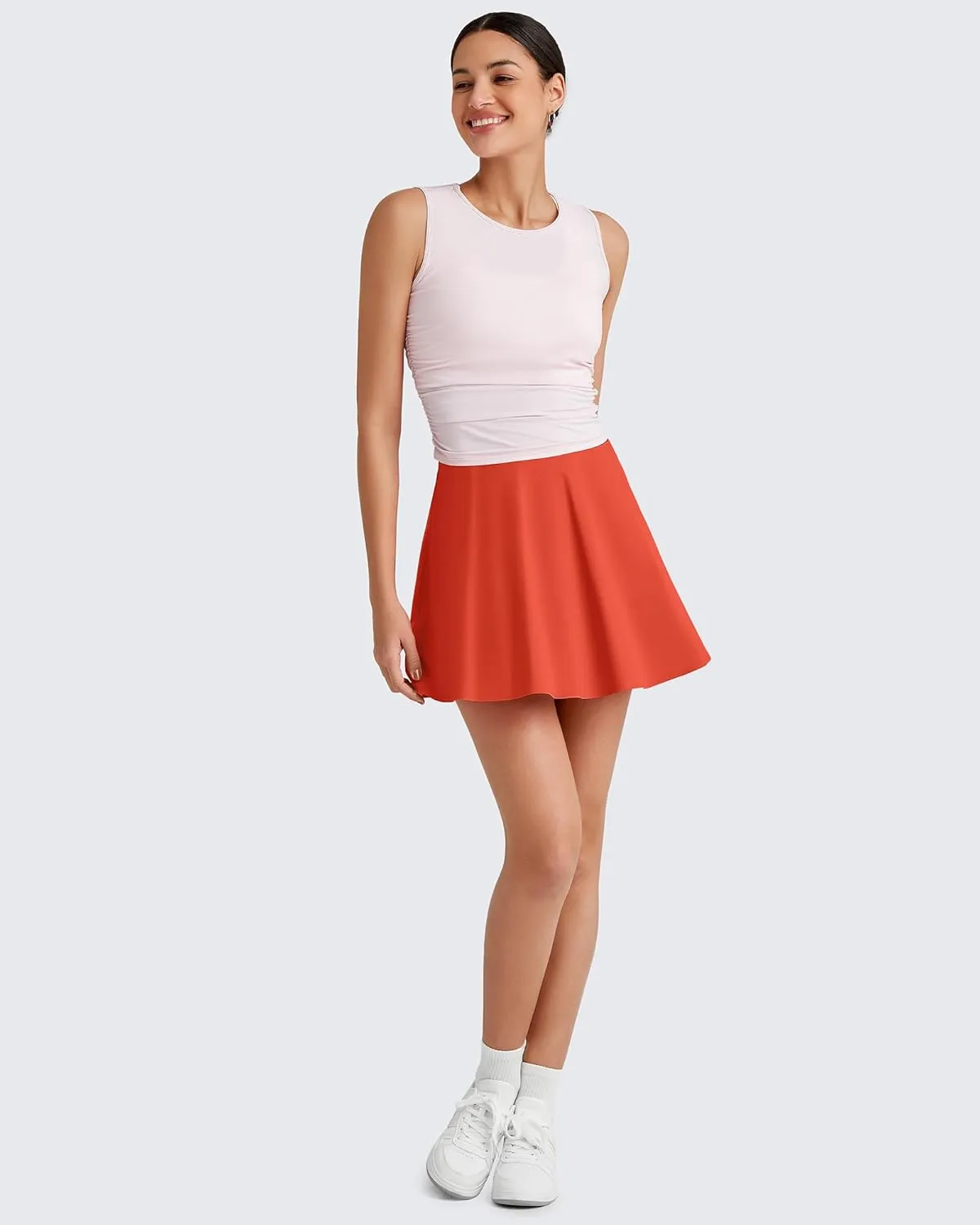 G4Free Tennis Skirts for Women Elastic Waist Pleated Casual Athletic Golf Pickleball Skorts with Pockets