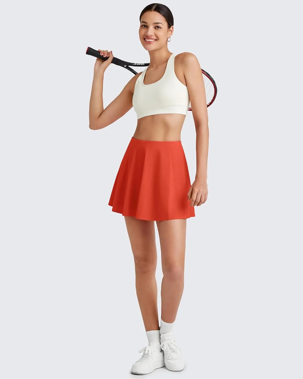 G4Free Tennis Skirts for Women Elastic Waist Pleated Casual Athletic Golf Pickleball Skorts with Pockets