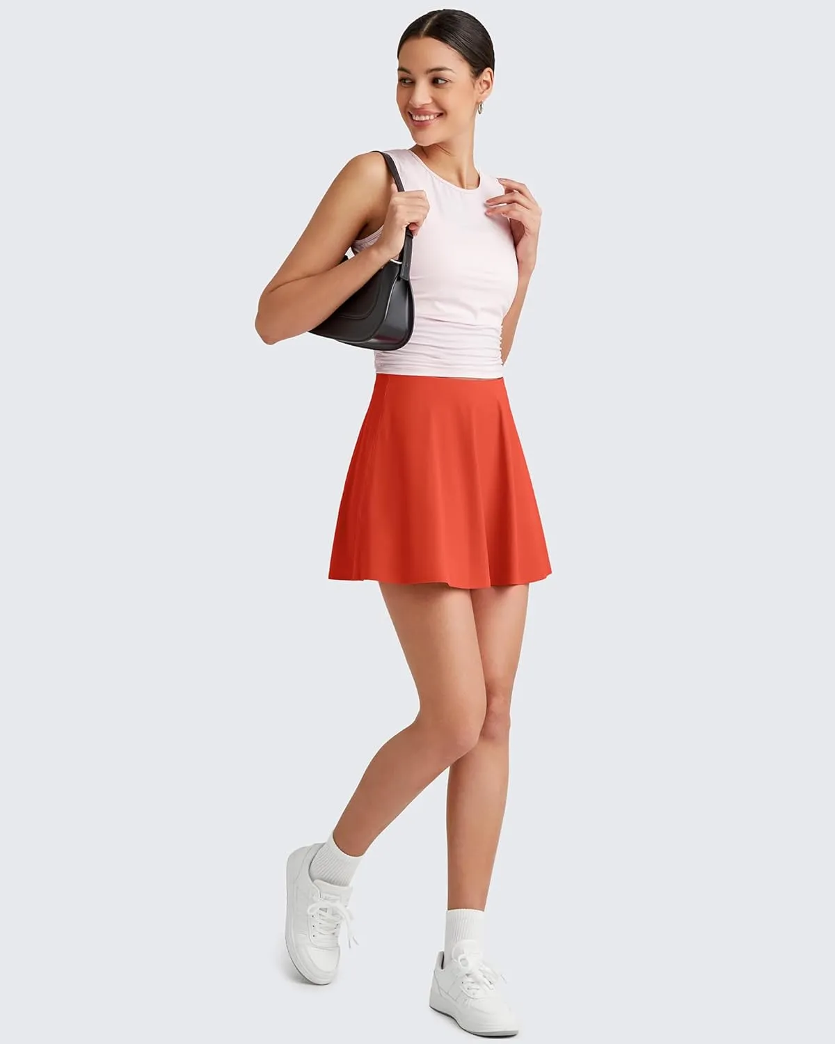 G4Free Tennis Skirts for Women Elastic Waist Pleated Casual Athletic Golf Pickleball Skorts with Pockets