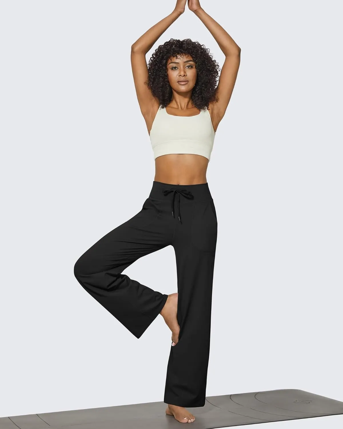 G4Free Wide Leg Pants for Women Yoga Pants High Waist Sweatpants with Pockets Stretch Lounge Pants Comfy Workout