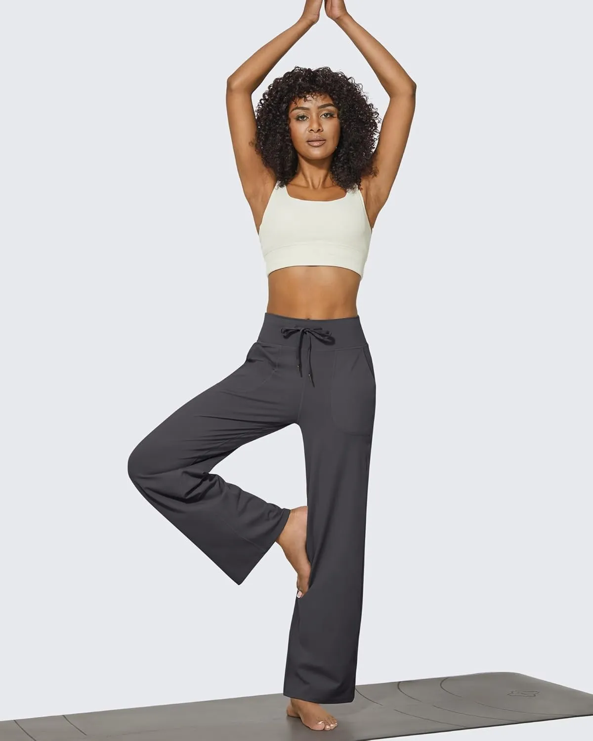 G4Free Wide Leg Pants for Women Yoga Pants High Waist Sweatpants with Pockets Stretch Lounge Pants Comfy Workout